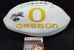OREGON DUCKS JEVON HOLLAND AUTOGRAPHED SIGNED LOGO FOOTBALL JSA COA - Picture 1 of 2