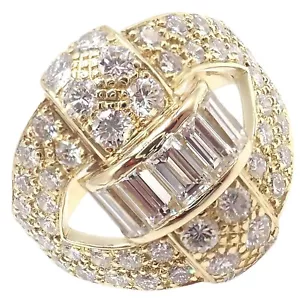 Rare! Authentic Piaget 18k Yellow Gold 3ct Diamond Cocktail Ring - Picture 1 of 12