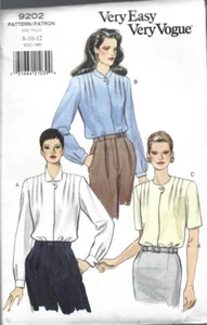 Very Easy Very Vogue Pattern #9202-Misses Blouse in Sizes 8-10-12 - Picture 1 of 1