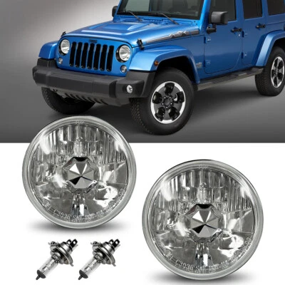 Headlights For 1997-2015 Jeep Wrangler/2007-2018 JK/2004-06 LJ Unlimited 4 Door - Image 1 of 4