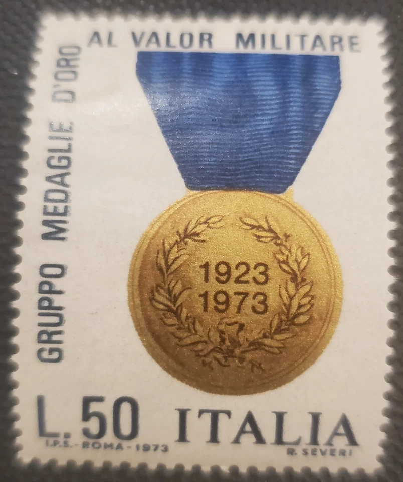 Selos da Itália, Scott 1137 conjunto completo MNH medalha de ouro de valor - Imagem 1 de 1