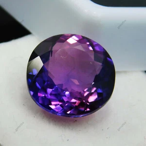 Anillo de piedras preciosas sueltas CERTIFICADO CERTIFICADO corte redondo 8,5 quilates tanzanita púrpura natural raro tamaño - Imagen 1 de 5