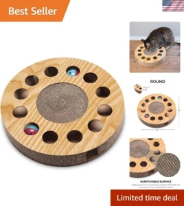 Entertaining Corrugated Cat Scratcher Busy Box with Catnip - Furniture Protector - Picture 1 of 9