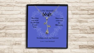 Gift to Wife Necklace Valentine's Day Birthday Anniversary All Occasion - Picture 1 of 9