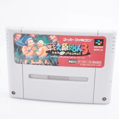 Super Famicom TATAKAE GENSHIJIN 3 Joe & Mac Nintendo Cartridge Only 0531 sfc - Image 1 of 4