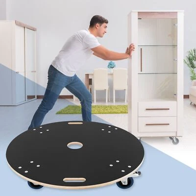 Möbelrolle Belastung 800kg mit Rädern und Bremsen Ø 87x14,5cm runde Plattform - Bild 1 von 4