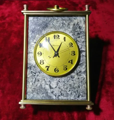 ANTIQUE USSR Marble Desk Clock "Molniya" "Thunder"  1976 Cover