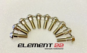 KIT DE PERNO DE DISCO DE FRENO DELANTERO YAMAHA YZF-R1 2024 TITANIO PAQUETE DE 10 M6X20MM - Imagen 1 de 4