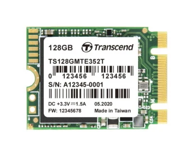 128GB Transcend MTE352T M.2 PCIe NVMe Gen3x2 2230 Internal SSD - Image 1 of 3