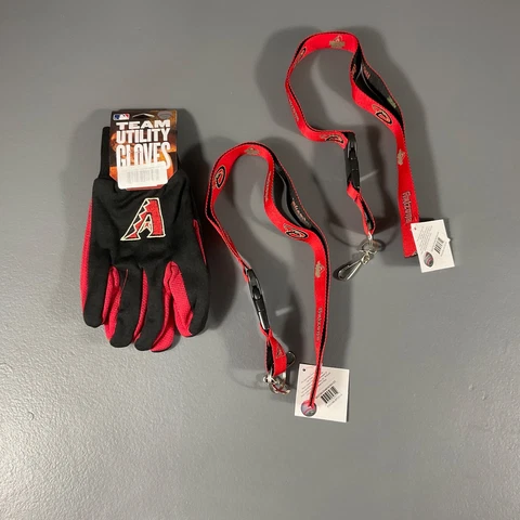 Arizona Diamondbacks MLB Ultimate Fan Gift Lot Keychain Lanyard, and Gloves Cover