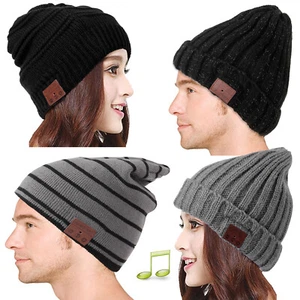 Bluetooth Beanie Hat Wireless Bluetooth 5.0 Winter Hat Built-in Mic for Men Girl - Picture 1 of 19
