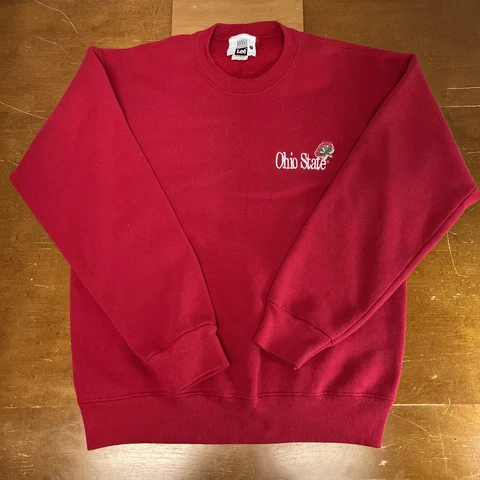 Vintage Ohio State Buckeyes Sweatshirt Mens Large Red Pullover Long Sleeve Cover