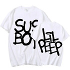 Lil Peep Sus Boy Pink Graphic T Shirt Men Women Cool Hip Hop Rapper T-Shirt Cott