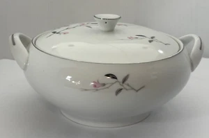 Round Vegetable Bowl with Lid Cherry Blossom Collection by Fine China of Japan - Picture 1 of 15