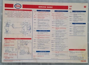 Esso Service Guide FIA-030 (dated 1/71) - FIAT 850 - Picture 1 of 1