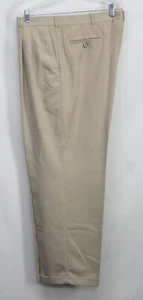 John Henry Men's Pleated Dress Pants Beige Size 42x30 - Picture 1 of 6