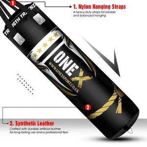 ONEX 5ft Unfilled Boxing Punch Bag kick boxing Punching Training Bag MMA Gym - Picture 1 of 8