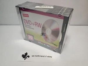 Staples 10-Pack DVD+RW DVD RW 4.7GB/Go 4X 120min BRAND NEW Factory Sealed - Afbeelding 1 van 3