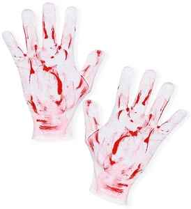 Blutige Handschuhe Blutflecken Erwachsene Halloween Accessoires Blut - Bild 1 von 3