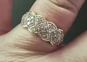 1.00CTW Round Diamond 10K Yellow Gold Wide Band Ring Sz 11 Weight 3 Grams New!! - Picture 1 of 13