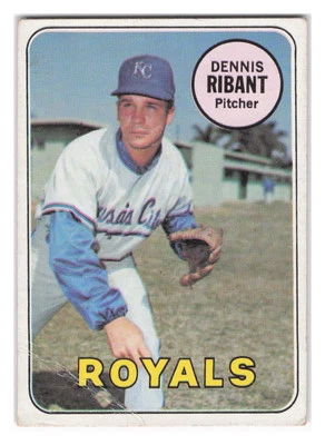1969 Topps #463 Dennis Ribant Kansas City Royals (poor) - Image 1 of 2