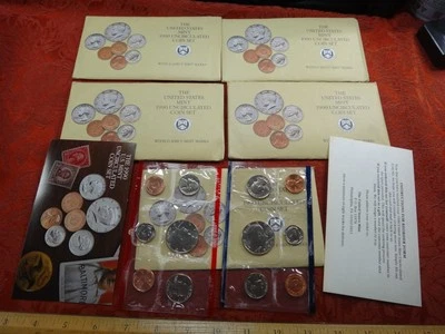5x 1990 P&D United States Uncirculated Mint Sets w/ Envelopes - Free S&H USA - Image 1 of 4