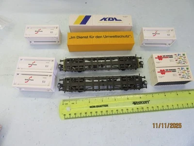 HO - Marklin Container Car and Container Lot (Out of different Sets)- NNB - Image 1 of 4
