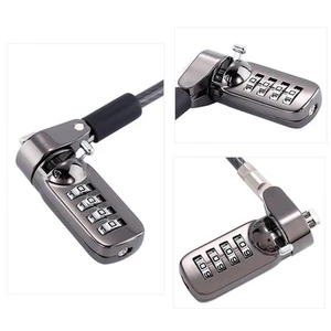 Laptop Lock Cable Lock Security 4 Digit Password Protections For Notebook AM - Afbeelding 1 van 14