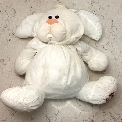 复古 Fisher Price Puffalumps 兔子 白色 无套装 13" 1986 年 阅读 — 第 1/4 张图片