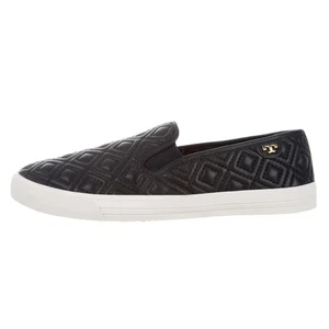 Tory Burch Sneaker slip on in pelle trapuntata nera Jesse Diamond - 8,5 - Foto 1 di 12
