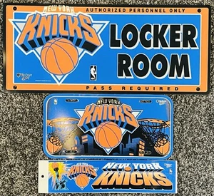 New Vintage Wincraft Sports NBA NY Knicks Fan Pack (Sign, Plate, Sticker) - Picture 1 of 5