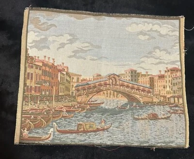 Tapiz italiano hecho en Italia escena de Venecia 11x9 Foto 1 de 4