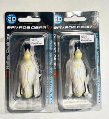 2- SAVAGE GEAR 3D HUCK PATITO HUECO 3" 1/2 OZ.   HD-75 (PATITO FEO) A76 Foto 1 de 2