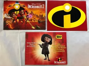 Lote de 3 juegos de impresión artística de Disney en carpetas increíbles 1 2 sellados Best Buy 9 piezas - Imagen 1 de 10