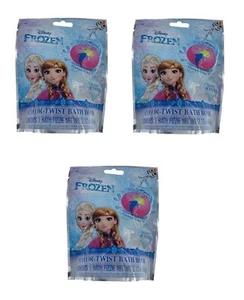 3 Pack Disney Frozen Color Twist Bath Bomb Kids Berry Scented Fun Nontoxic New  - Foto 1 di 2