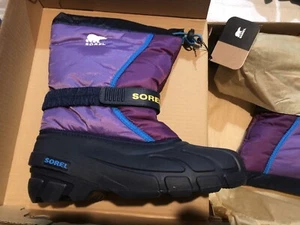 NEW SOREL FLURRY TP YOUTH GIRL 6 EUR 38 2/3 WOMENS 7.5-8 WATERPROOF SNOW BOOTS - Picture 1 of 15