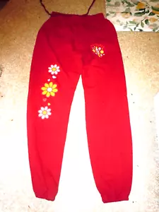 Pantaloni della tuta ELEMENTS by Talentless NUOVI retrò-hippie "Burning for You" MED - Foto 1 di 6