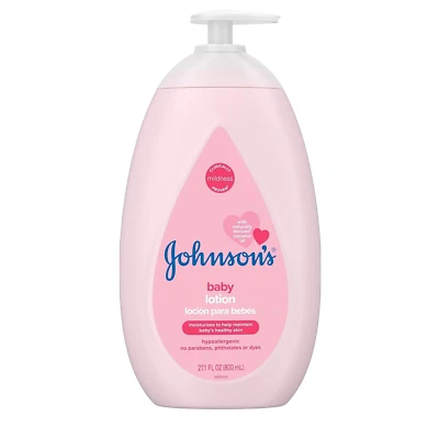 Johnson'S Moisturizing Mild Pink Baby Lotion with Coconut Oil for Delicate Baby - Image 1 of 4