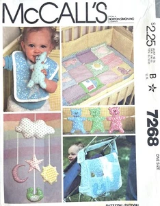1980's McCall's Baby Package Pattern 7268 UNCUT - Picture 1 of 2