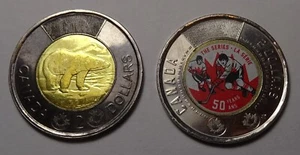 2022 Canada $2 coin, Toonie, QUEEN ELIZABETH II, Black Ring, Hockey - Bild 1 von 4