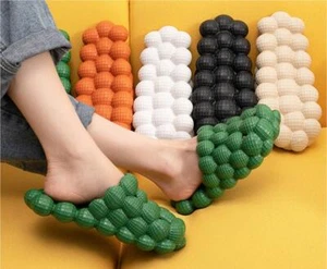 Pillow Slippers Massage Bubble Spa Shower Sandals Soft Cloud Relief Slide Unisex - Picture 1 of 19