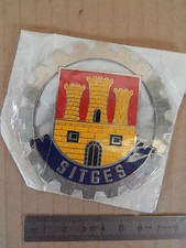 LOGO BADGE SITGES VINTAGE ORIGINALE PER AUTO VESPA D'EPOCA SEAT ALFA FIAT ETC