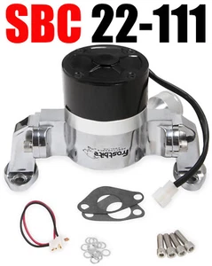 Small Block Chevy electric water pump Frostbite 22-111 35gpm Flow Rate Polished - Picture 1 of 3