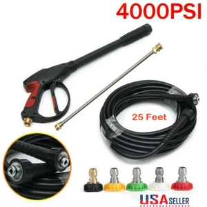 Pistola a spruzzo per idropulitrice ad alta pressione/potenza, kit bacchetta/lancia e ugello M22 con tubo da 25 piedi - Foto 1 di 12