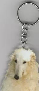 BARZOI CHIEN DOOR KEYS / DOG K.FOB - Picture 1 of 2