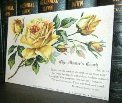 1905~The Master's Touch Post Card with WT 1905 ref- NICE Repro Watchtower IBSA