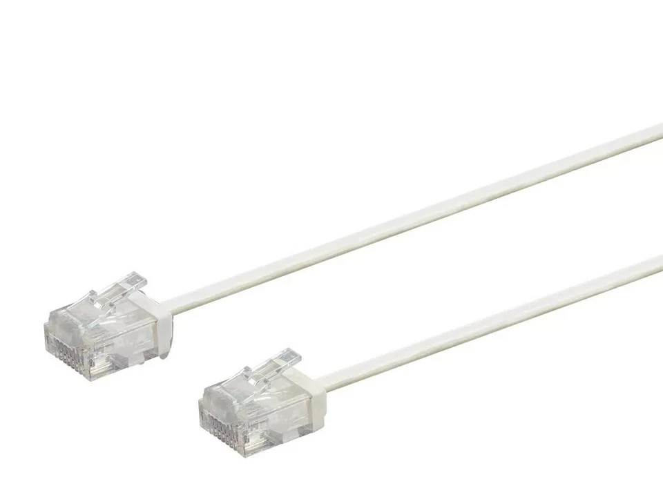 5x Monoprice Cat6 Ethernet Patch Cable - 0.5 Feet - White | Stranded, 550MHz, - Image 1 of 3
