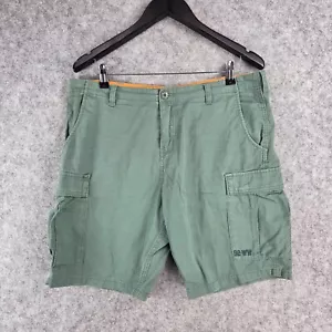 Element Shorts Mens 34 Green Cargo Pockets Cotton Casual 11572 - Picture 1 of 9