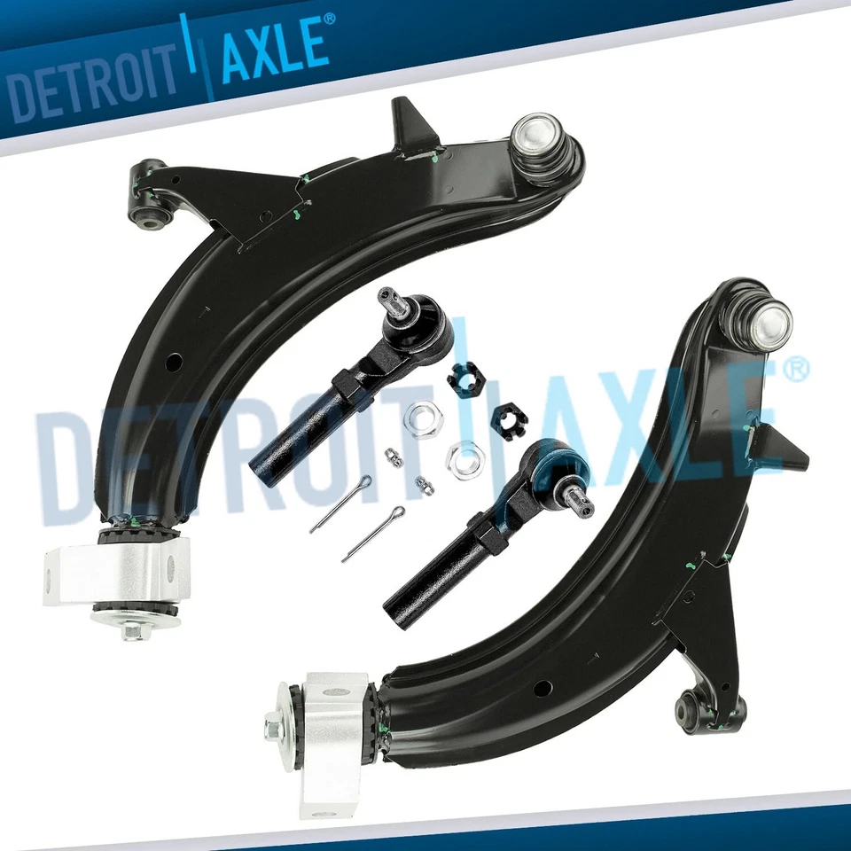 Front Lower Control Arms Outer Tie Rod Ends for 2003 2004 2005 Subaru Forester - Image 1 of 4