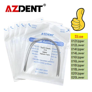 10X AZDENT Ortodoncia Dental Super Elástico Niti Arco Redondo Alambres Forma Natural - Imagen 1 de 68